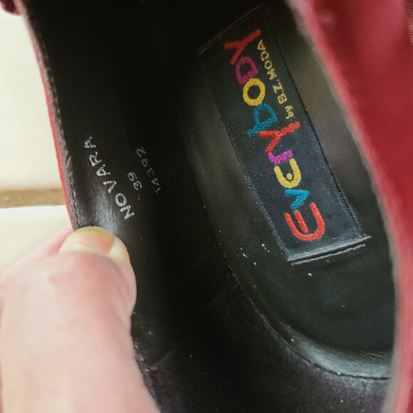 Everybody by BZ Moda Italian ankle shootie burgundy bow Novarra  39 (US size 9) - Picture 8 of 10